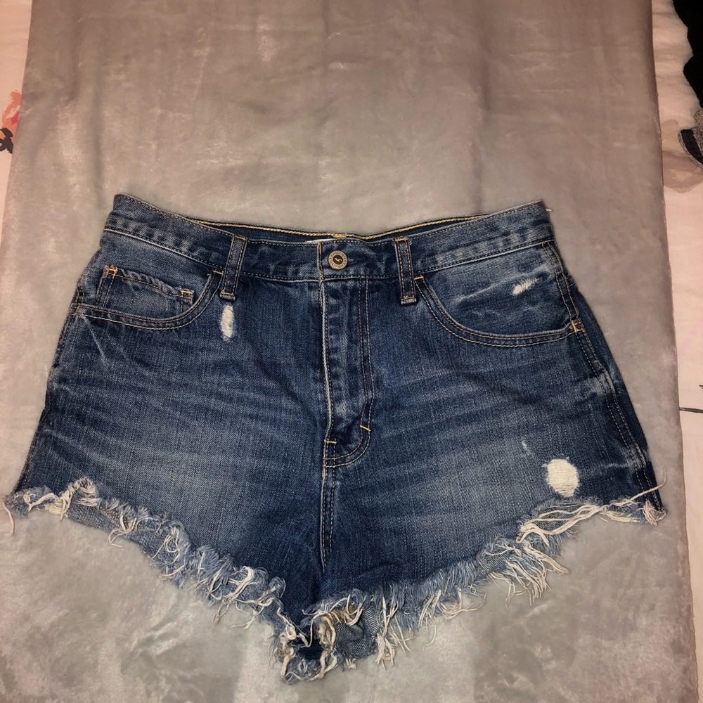 Hollister high rise jean shorts